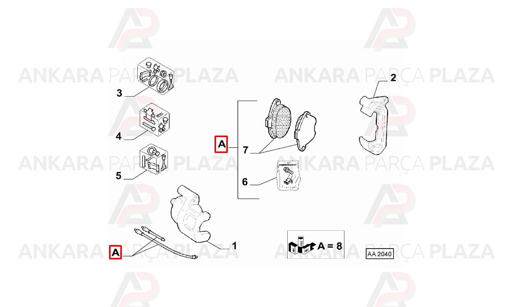 Ön Fren Balatası Fiat : Scudo 1994 - 2002