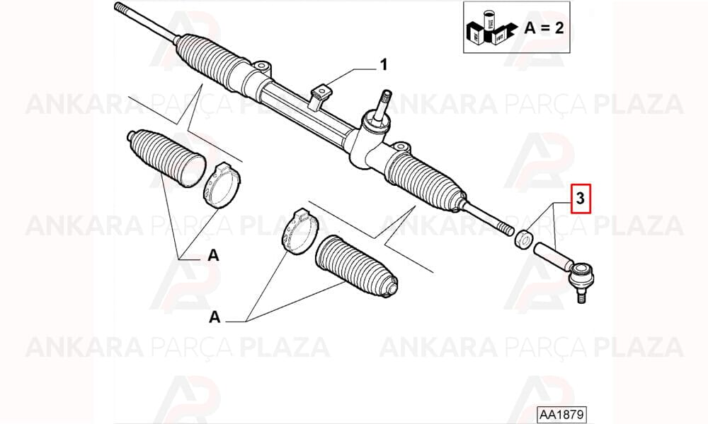 Rot Başı Sağ Fiat 500L 2007 >