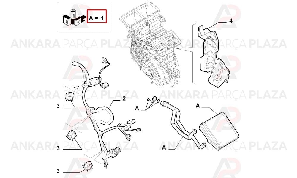 Kalorifer Radyatörü Fiat Doblo Fiorino Linea Grande Punto 1.3Jtd Fiat Egea 1.4 1.6