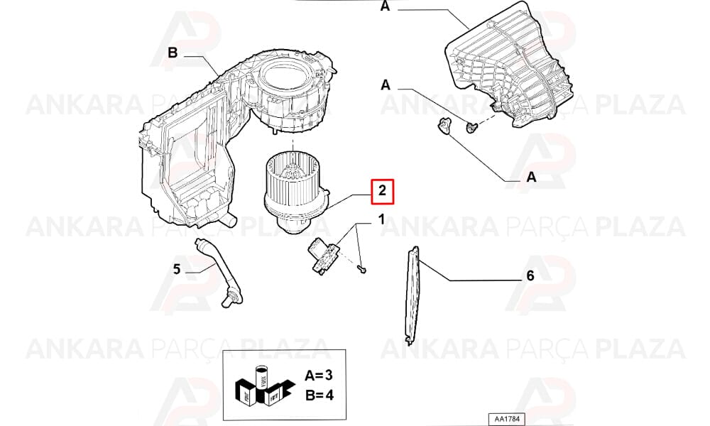 Kalorifer Motoru Linea, Grande Punto, Punto Evo