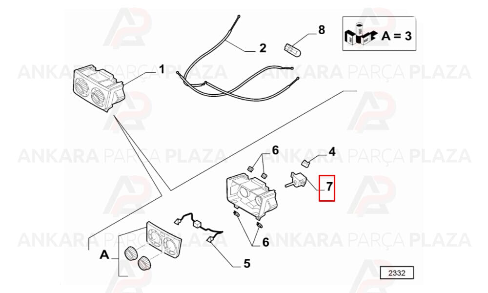 Kalorifer Kumanda Anahtarı Klimalı Ducato 3 2006 >
