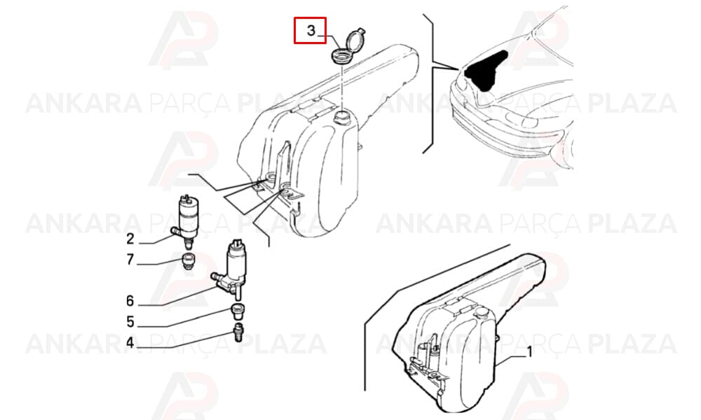 Cam Su Fiskiye Depo Kapağı Tempra Tipo
