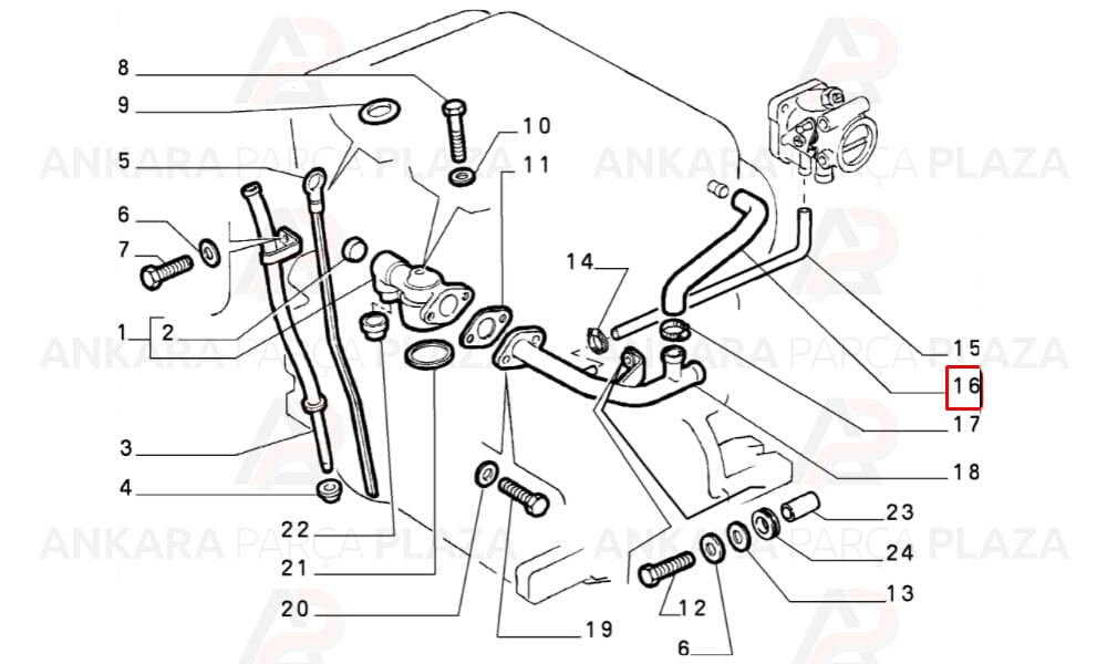 Tempra Tipo 2.0 16V Motor Yağ Hortumu İbraş