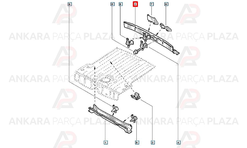 Kangoo Arka Travers Orijinal 7750312109