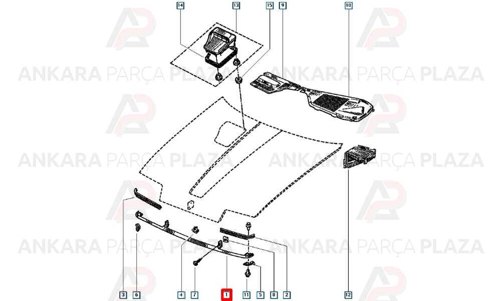 R19 Europa 88 - 91 Panjur Alt Çıtası Sac 7750787840