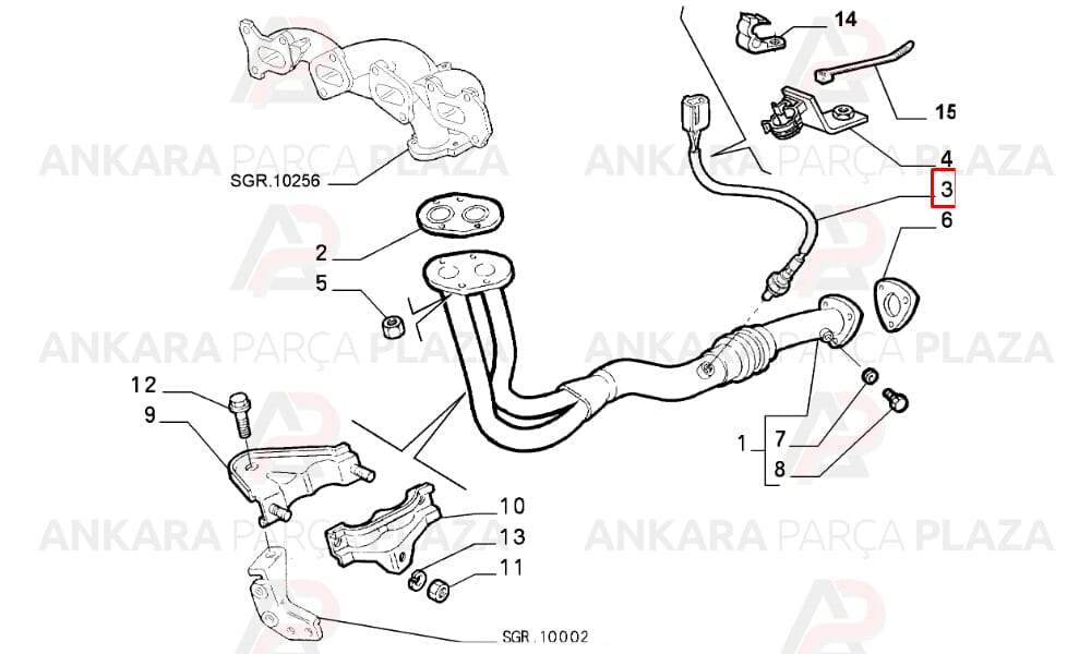Oksijen Lambda Sensörü Fiat : Brava, Bravo, Marea 1.6 1.8 16V
