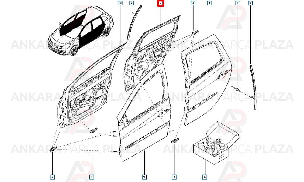 Arka Sağ Kapi Clio 3 Grand Tour Wagon