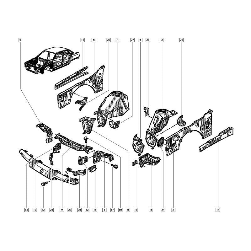 Renault 21 Sol Ön Çamurluk İç Sacı 7751638747