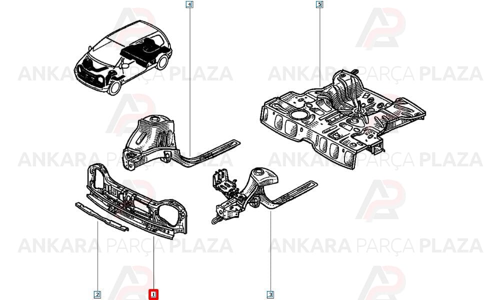 Twingo 93 - 98 Ön Panel Komple 7751669824