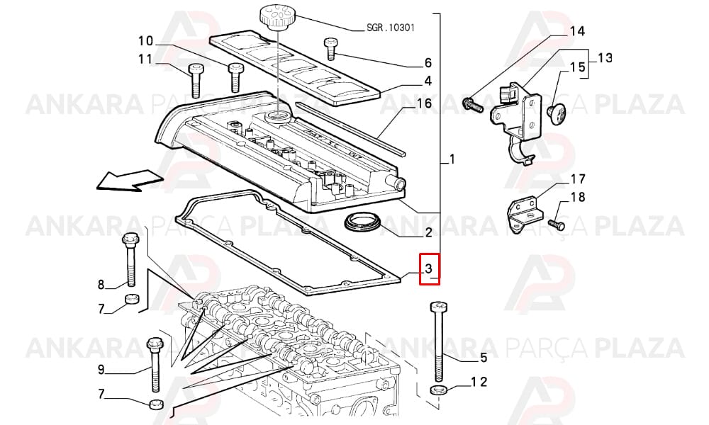 Külbüratör Kapak Contası Fiat Bravo 1 Coupe Marea 2.0 20V