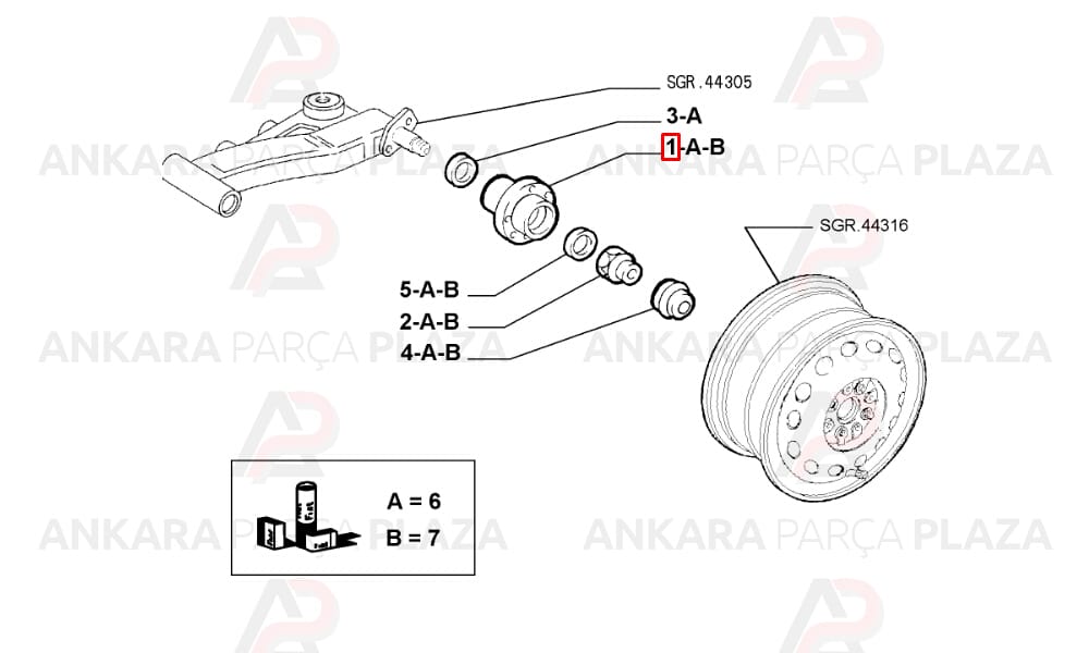 Brava Bravo Marea Tekerlek Poryası Arka Sağ Veya Sol 1996 - 1998 Skf