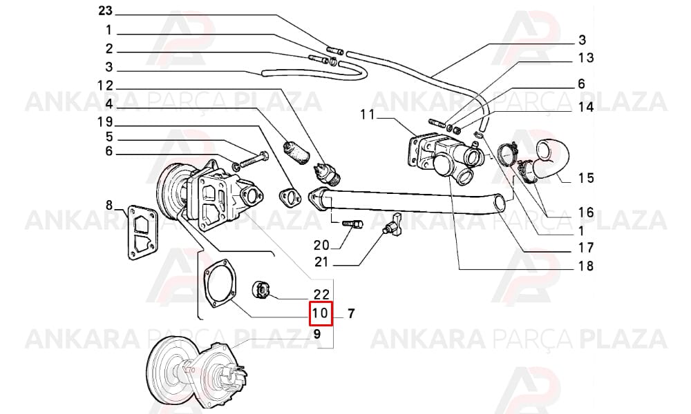 Tempra Tipo 1.6 8V Su Pompası Contası Royal