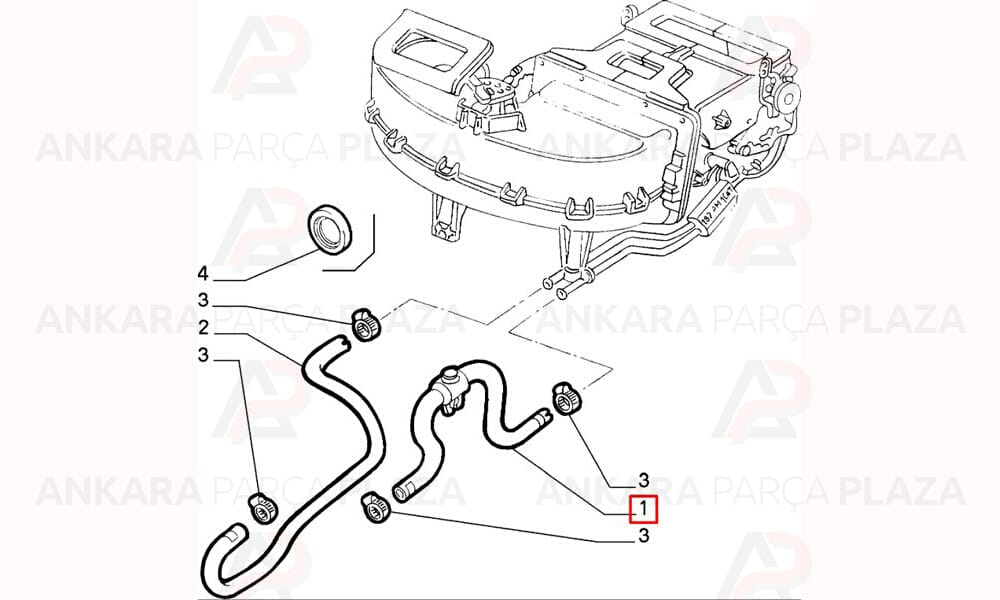 Kalorifer Hortumu Fiat : Marea, Brava, Bravo E.M. 1.6 16V