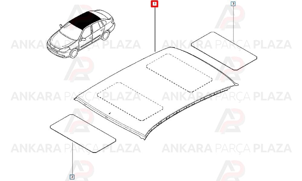 Clio Symbol Sedan Tavan Sacı 2009 - 2012 Meydan