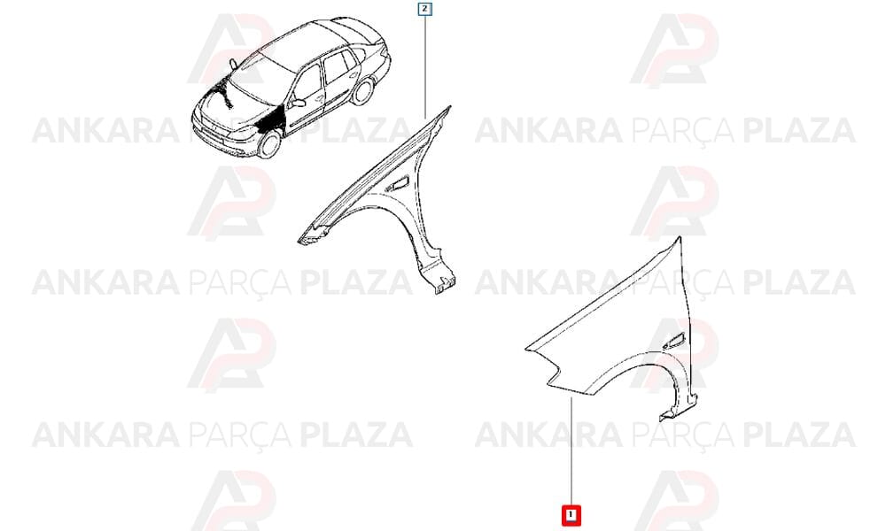Symbol Ön Çamurluk Sol 2009 - 2012 Arası Meydan