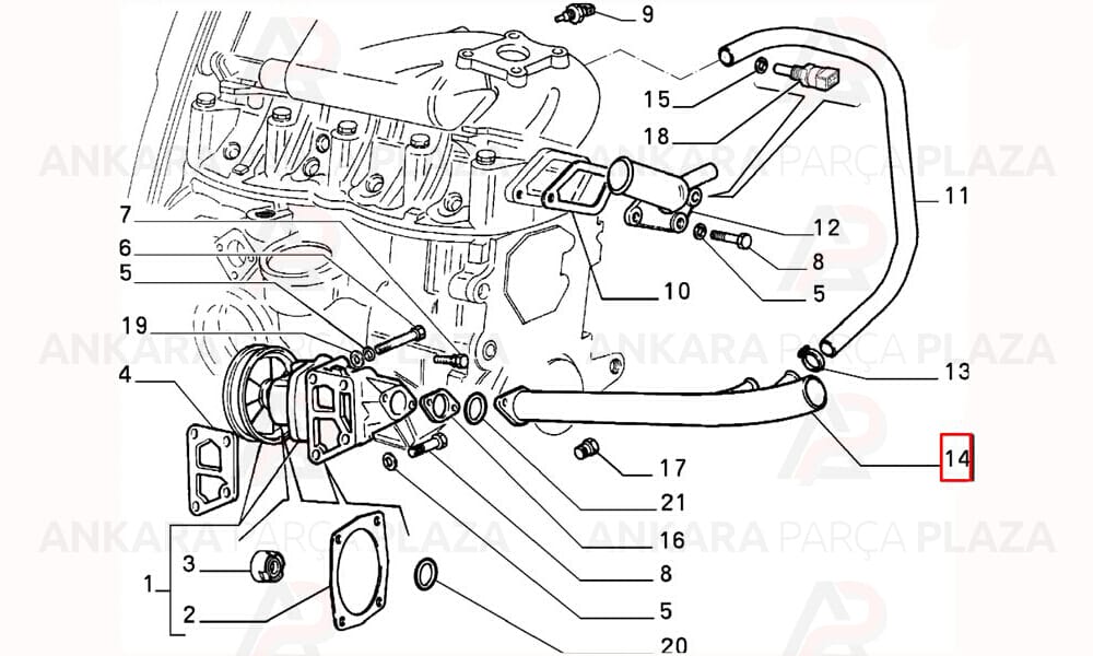 Soğutma Borusu Fiat Tempra / Tipo