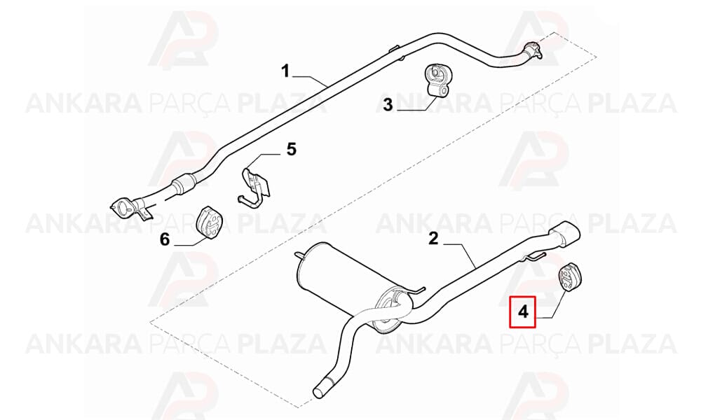 Fiat Palio, Siena Egzoz Lastiği Küçük Global