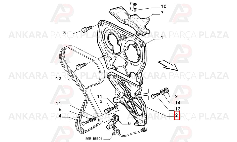 Albea Palio Marea Brava Bravo Triger Koruma Kapağı İç Birlik