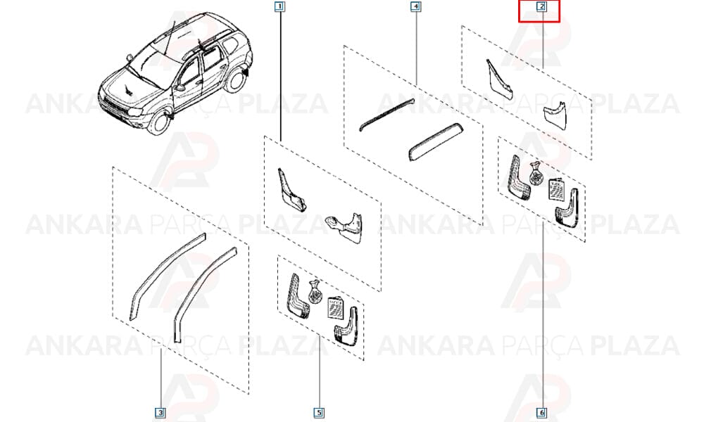 Duster Arka Davlumbaz Paçalığı Sağ 2011 - 2017 Arası 788121885R Meydan