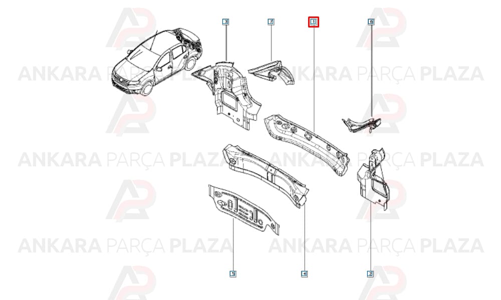 Clio Symbol Joy Arka Panel Dış Sacı Orijinal 791002325R