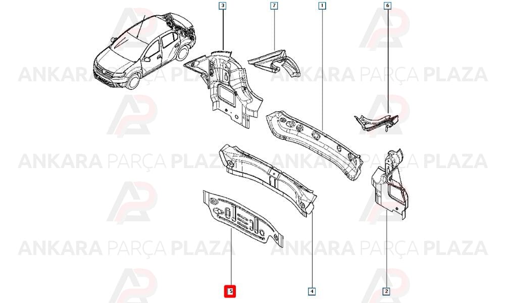 Symbol Arka Panel Alt Kisim Kaplamasi Orijinal 791103771R