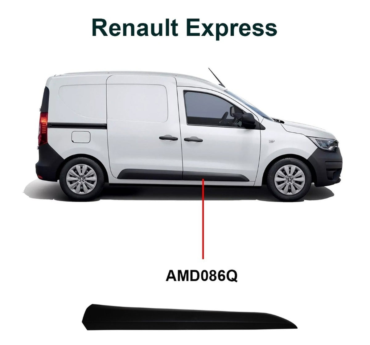 Renault Express Sağ Ön Kapı Bandı Mais 801867113R - main