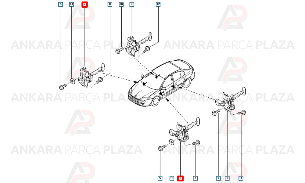 Kapı Gergisi Ön Laguna 3 804301448R
