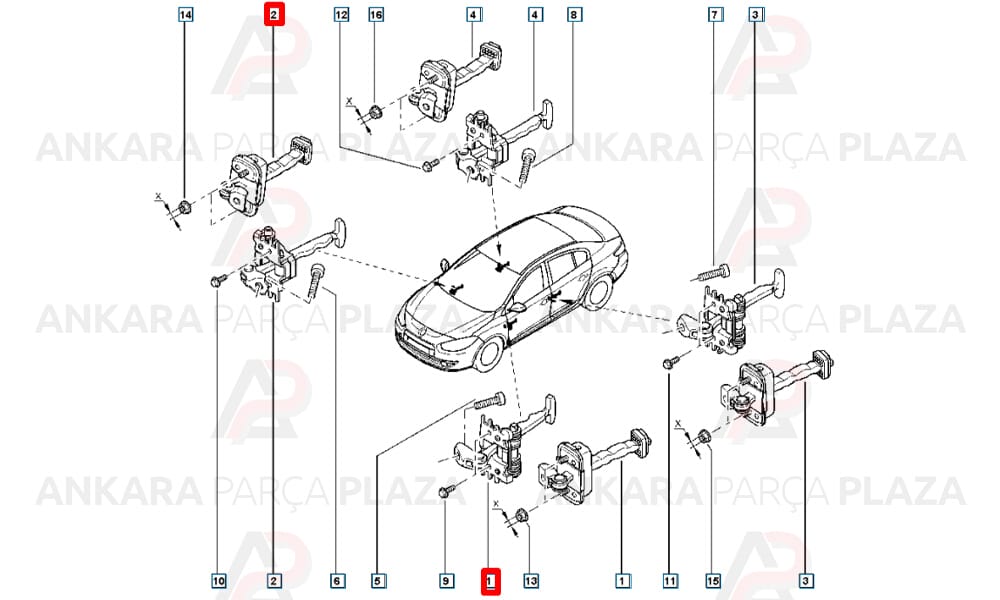 Ön Kapı Gergisi Fluence 804305700R