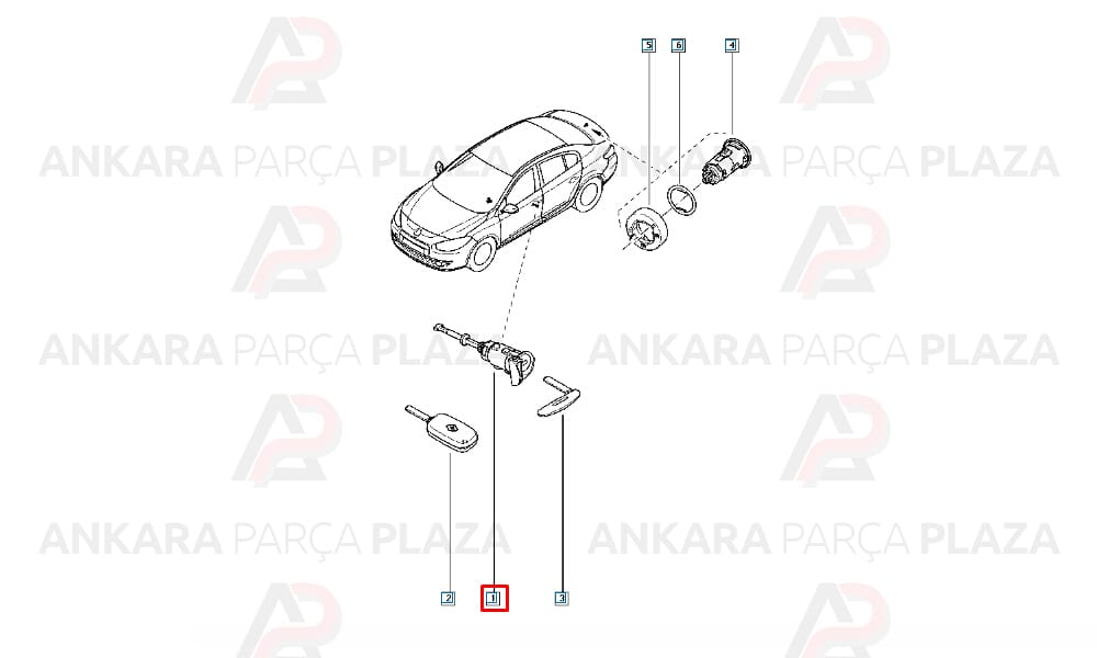 Sol Ön Kapı Kilit Fişeği Fluence 806016292R