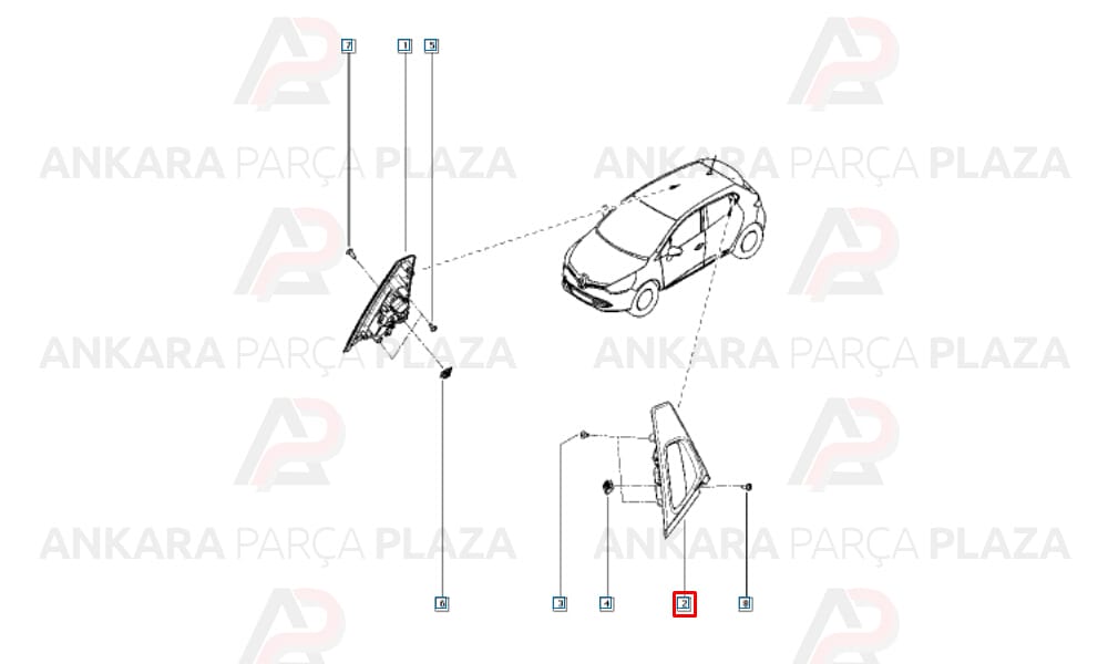 Kapı Kolu Dış Sol Arka Clio 4 806061728R 826067059R