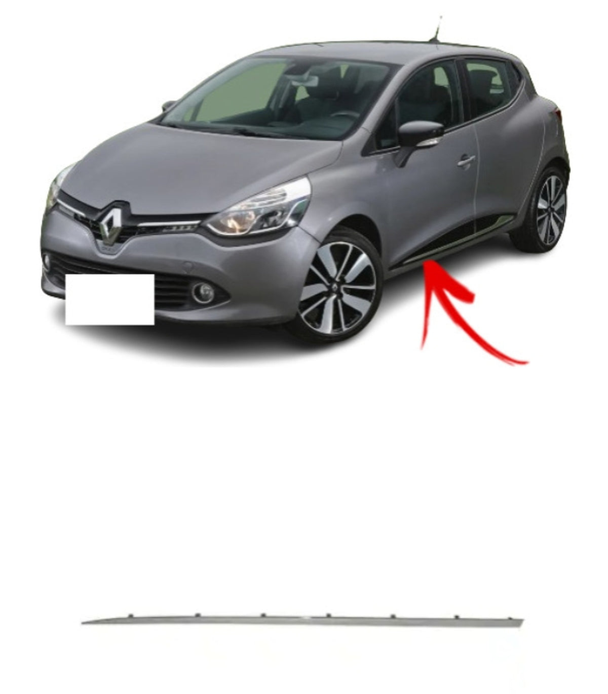 Renault Clio 4 Ön Kapı Bandı Çıtası Sol Nikelajlı Mais 808211605R - product