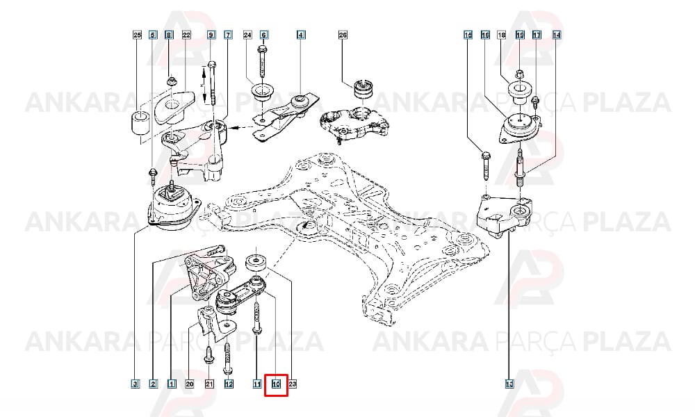 Motor Takozu Arka Laguna 2 Espace Velsatis