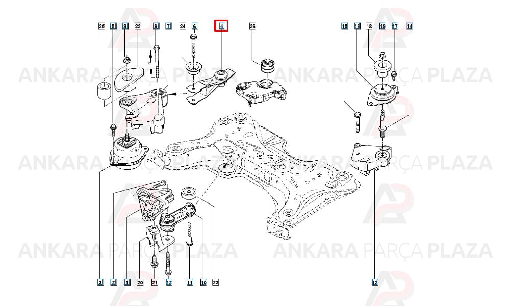 Motor Takozu Renault : Laguna 2 16V Tüm Motor Tipleri