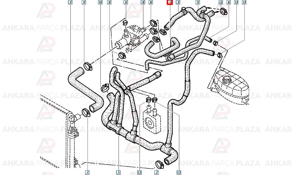 Trafic 2 1.9Dci Termostat Hortumu İbraş