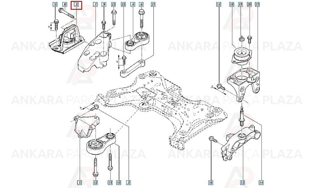 Motor Takozu Trafic 2 1.9Dcı F9Q