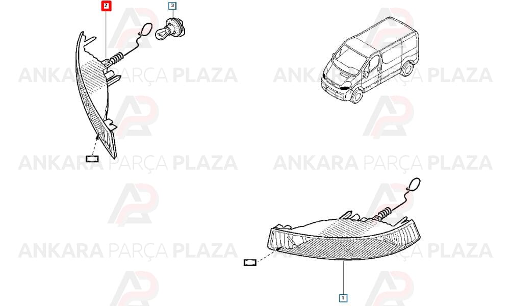 Sinyal Sağ Trafic 2 8200007030