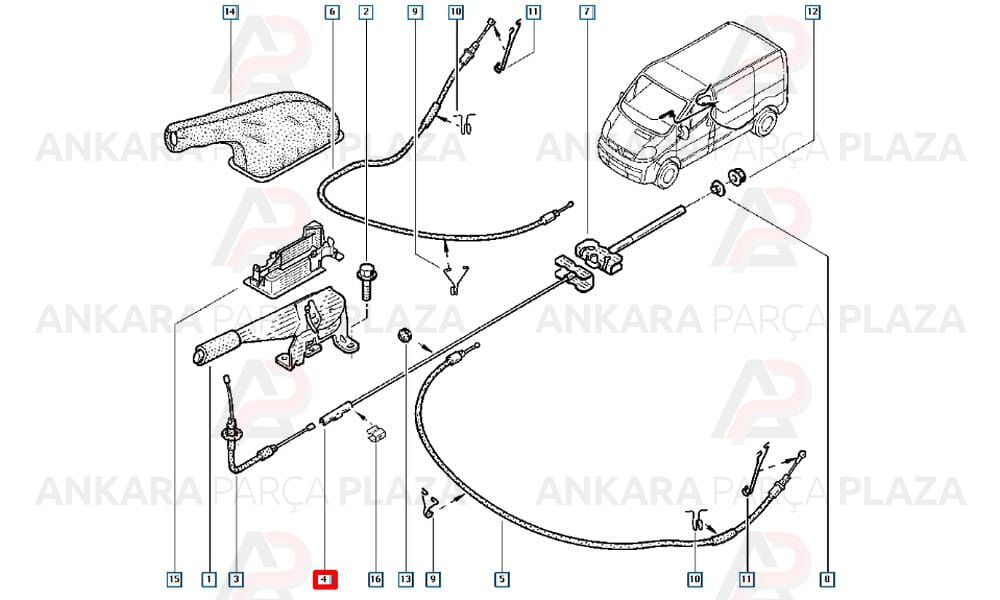 Renault Trafic El Fren Teli Ön Cavo