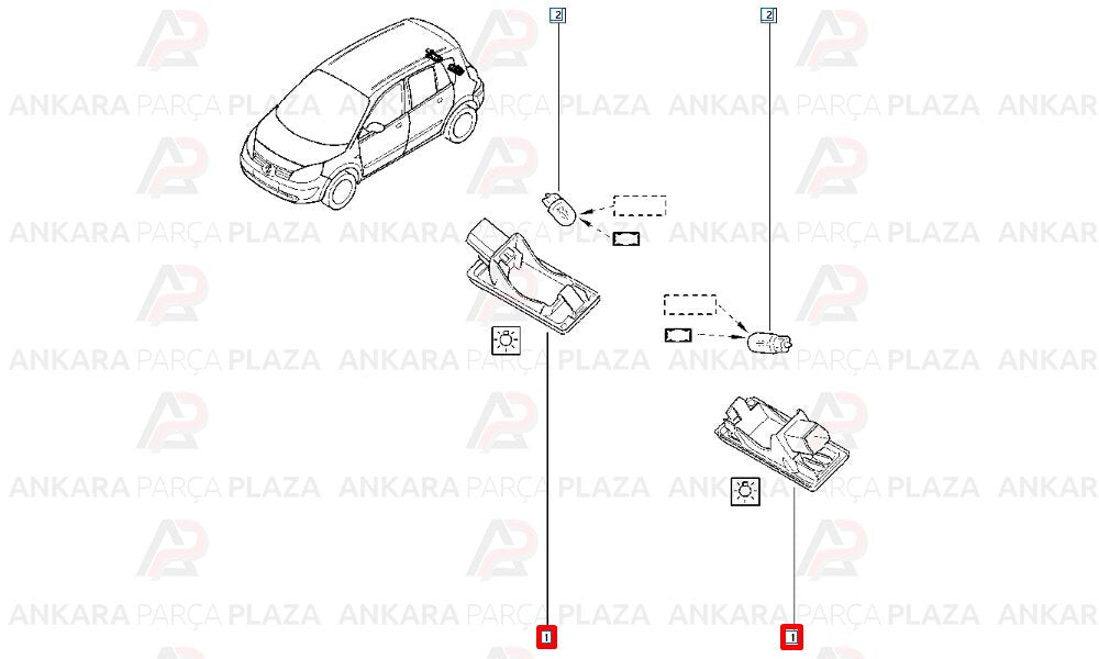 Renault Fluence 09 - 16 Plaka Lambası 8200013577