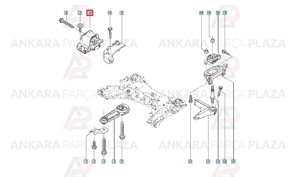 Motor Takozu Megane 2 Scenic 2 Kangoo 3 Qashqaı