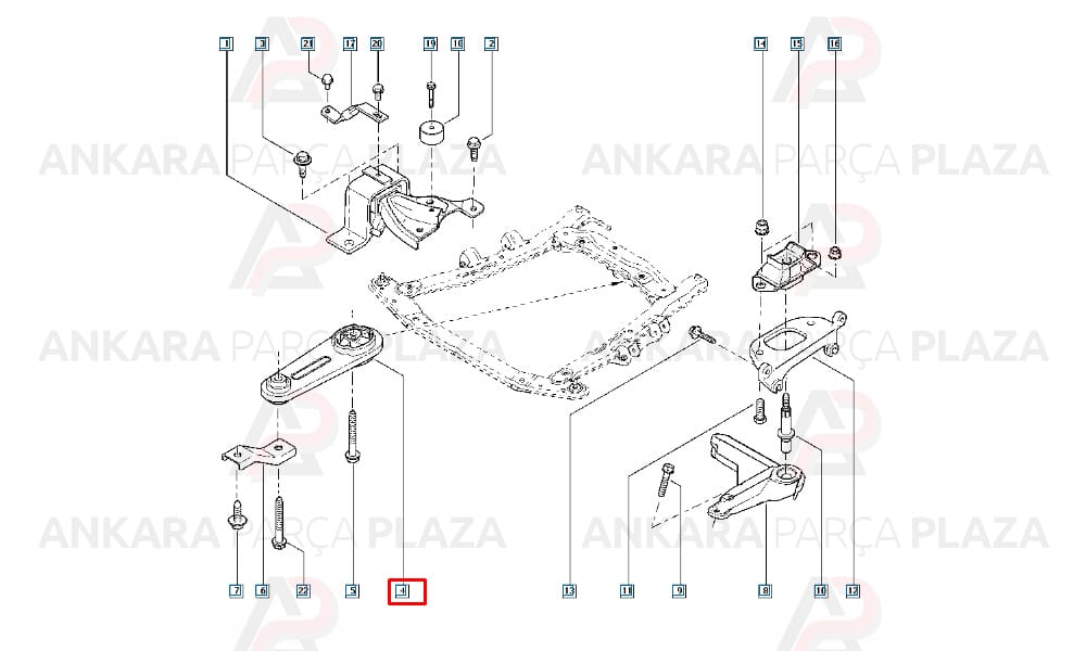 Motor Takozu Arka Clio 3 Clio 4 Modüs Megane 2 Scenic 2