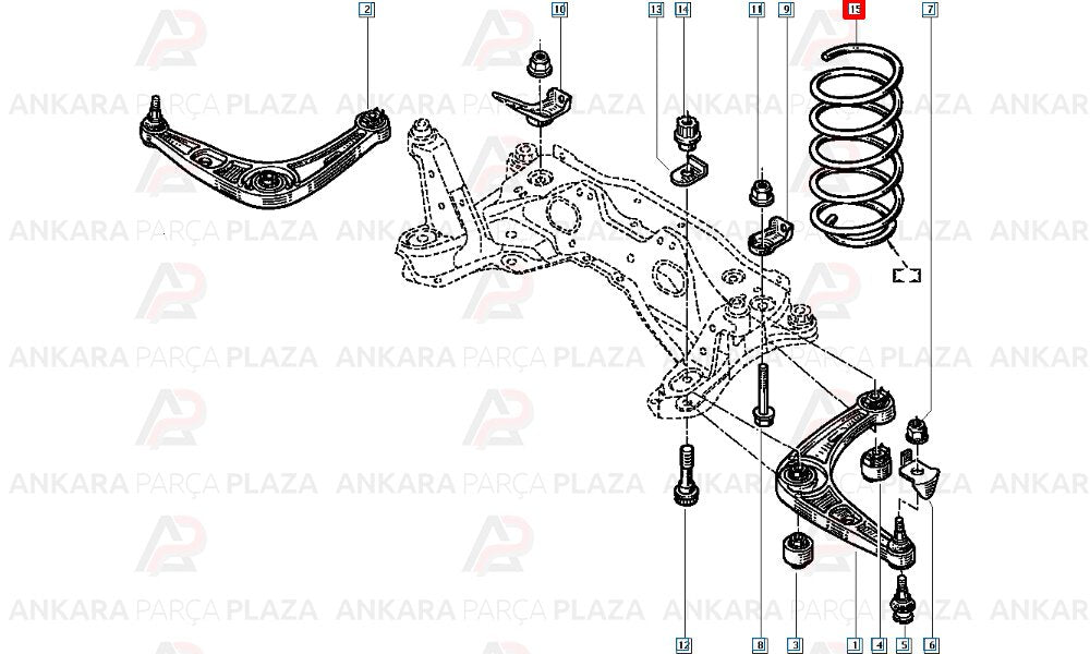 Helezon Yayı Ön Laguna 1.6 16V/1.8/1.9Tdı 2.0 1994 - 2001