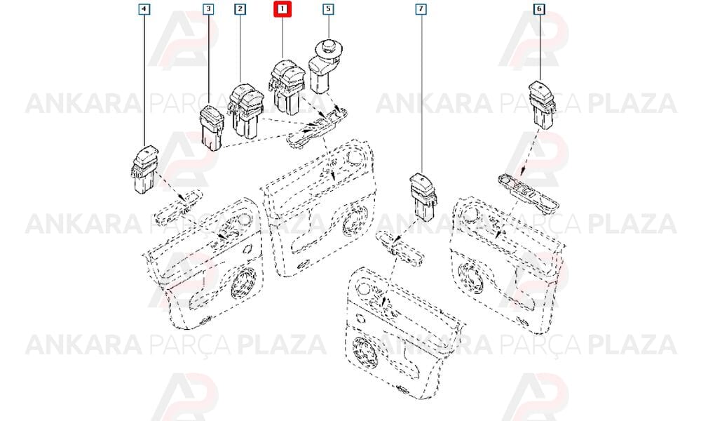 Laguna 2 Cam Açma Düğmesi Butonu Sol Ikili Orijinal 8200015089