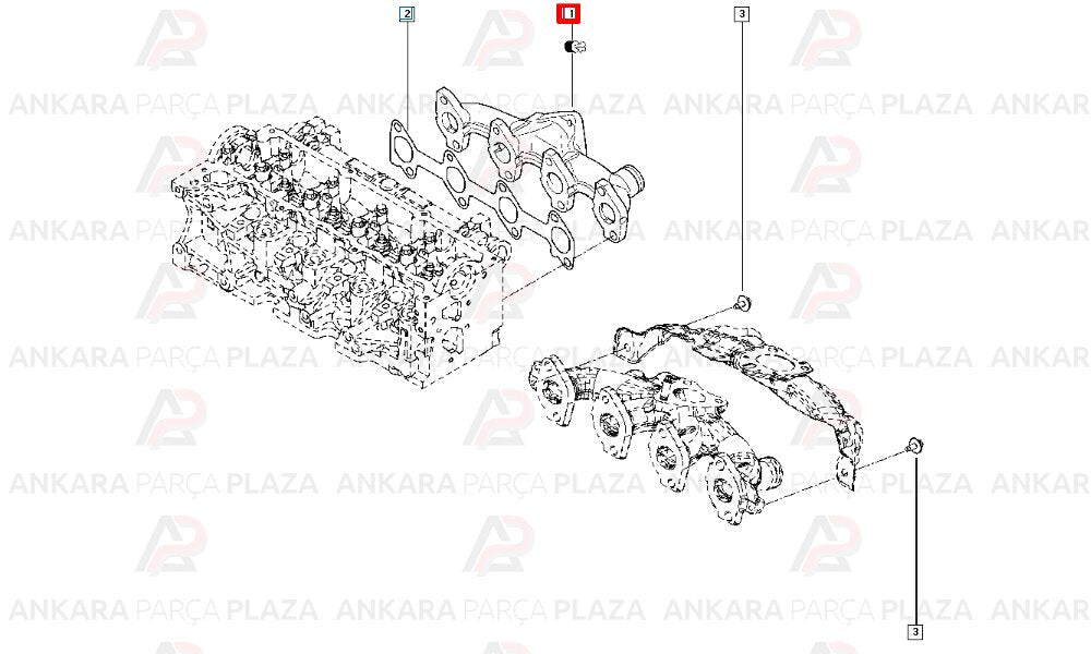 Clio 2 Faz 2 1.5 Dci K9K Egzoz Manifoldu 8200022407