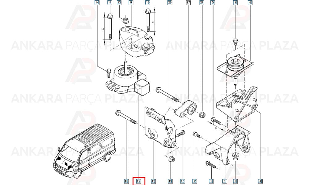 Motor Takozu Sağ Master 1 - 2 2,5/2,8 1,9Dtı 2,5D