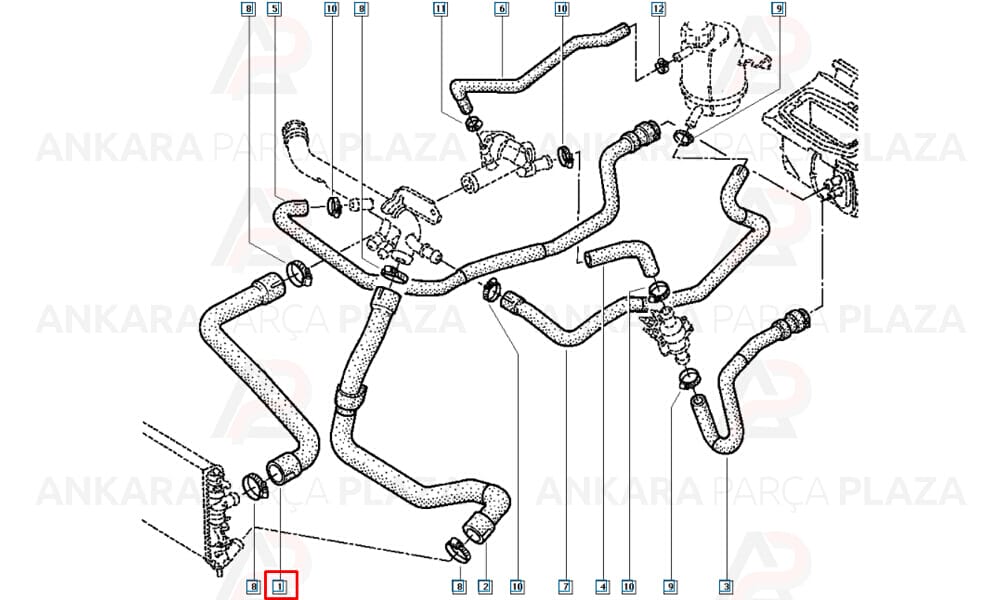 Radyatör Üst Hortumu Clio 2 Kangoo 1.5 Dcı