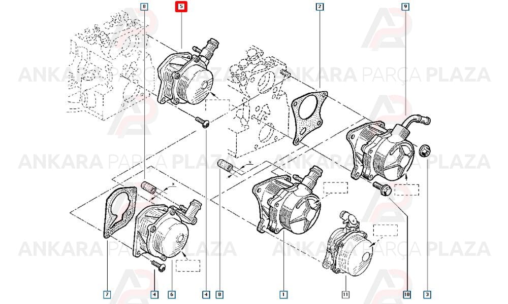 Megane Laguna Trafic 1.9 Turbo Dizel F9Q Vakum Pompası 8200031420