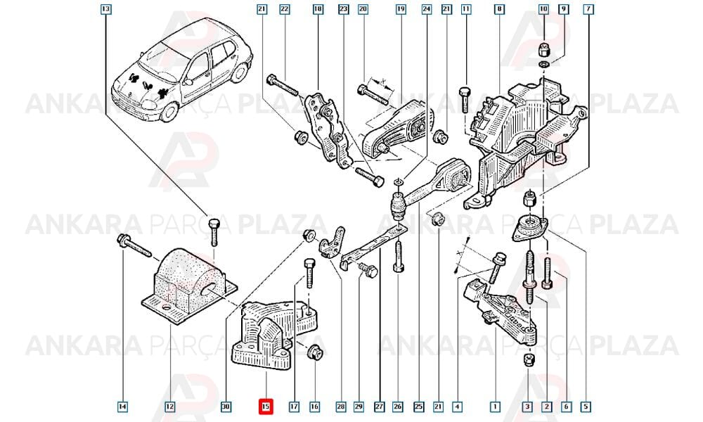 Motor Bağlantı Braketi Clio 2 Kangoo 1,2 1,4
