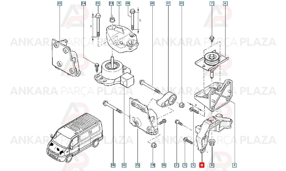 Motor Kulağı Sol Aliminyum Master 2 G9U 2.5 8200034578