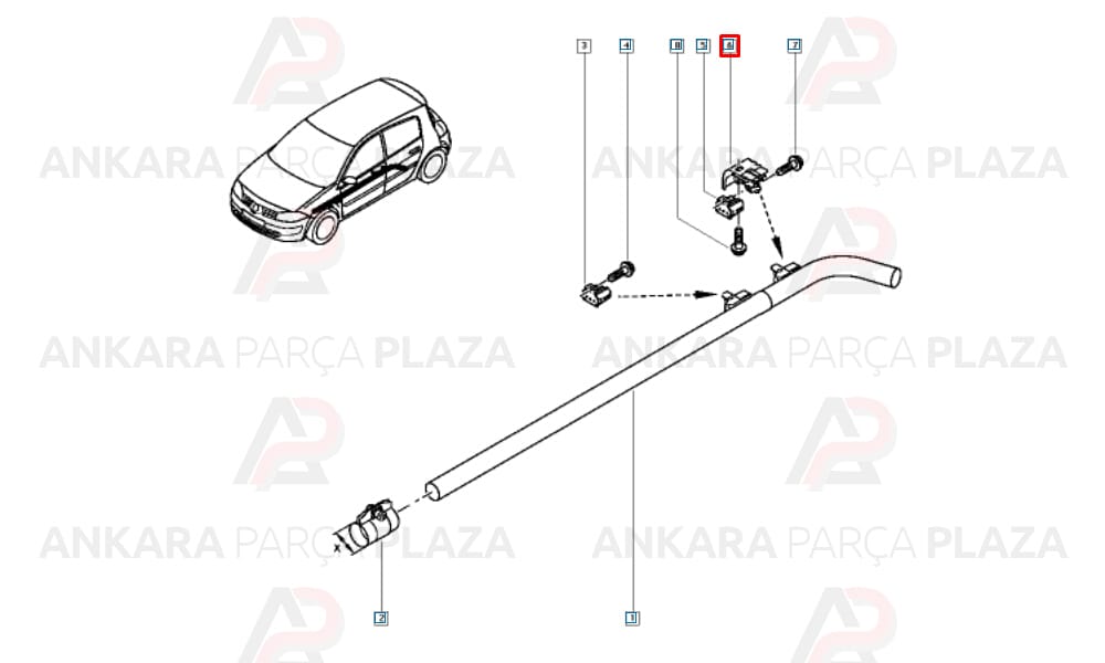 Megane 2 Scenic 2 Egzoz Takozu Orta Üçel Kauçuk