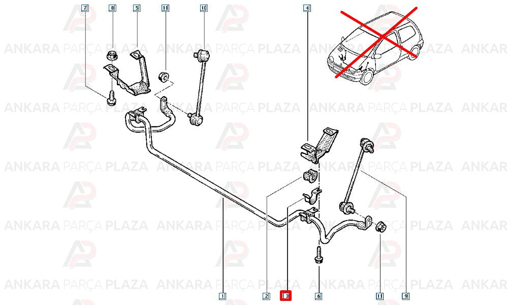 Duster 4X2 Viraj Demiri Kelepçesi Orijinal 8200040642